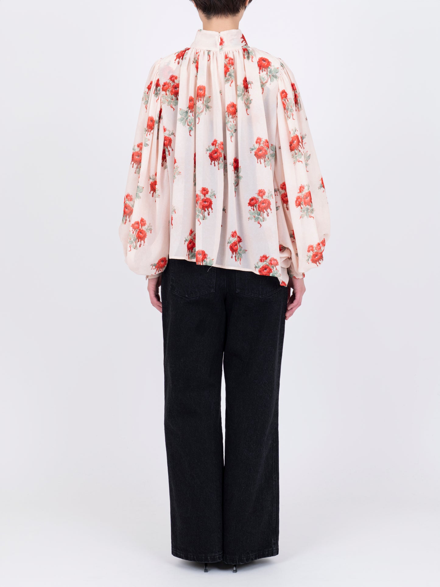 Printed Drapé Blouse