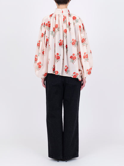Printed Drapé Blouse