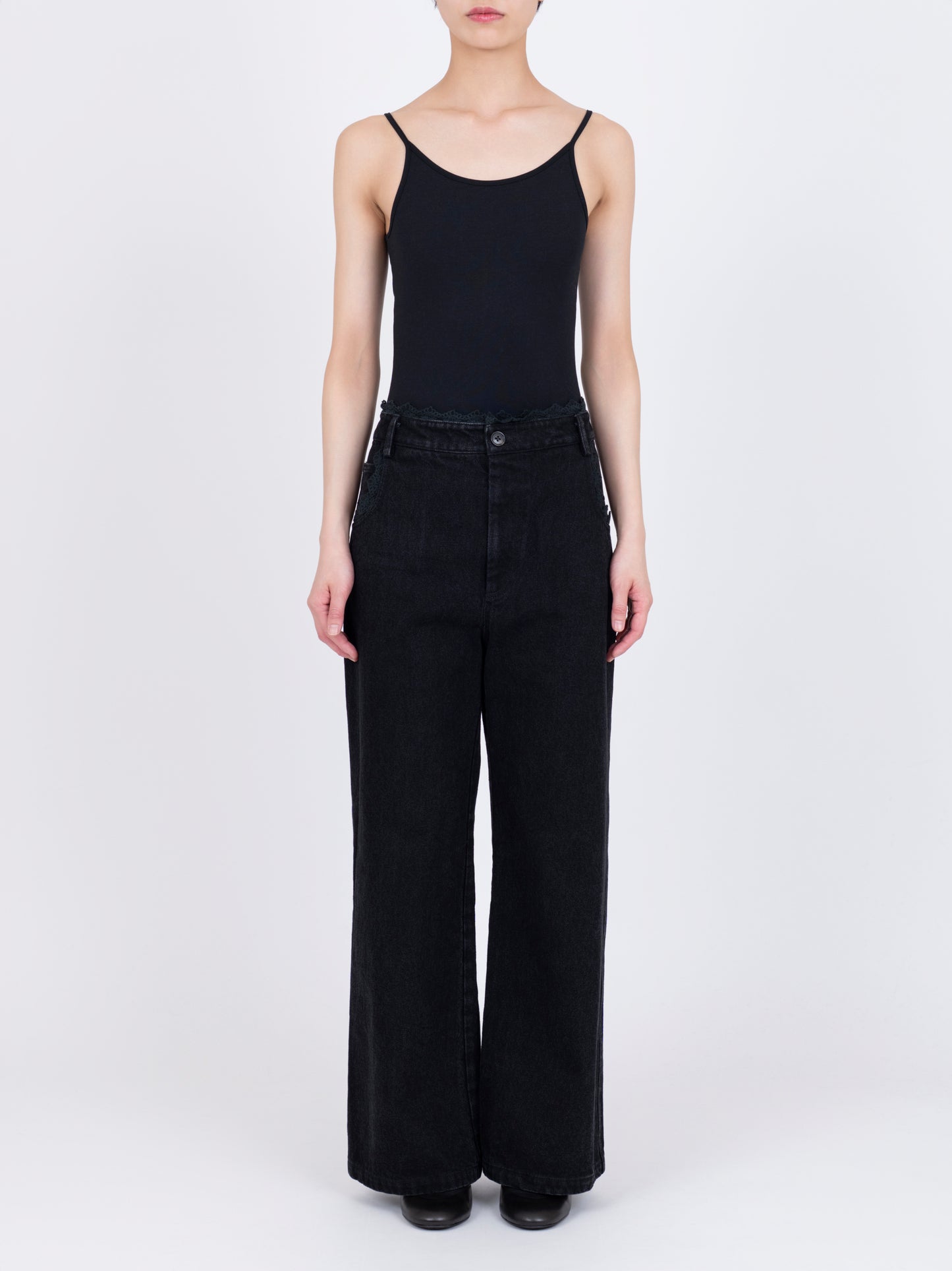 Matelasse Denim Trousers