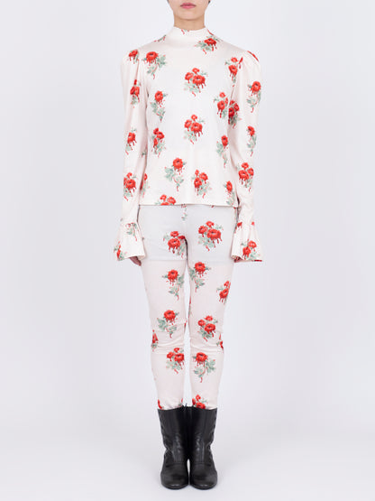 Printed Puff Top