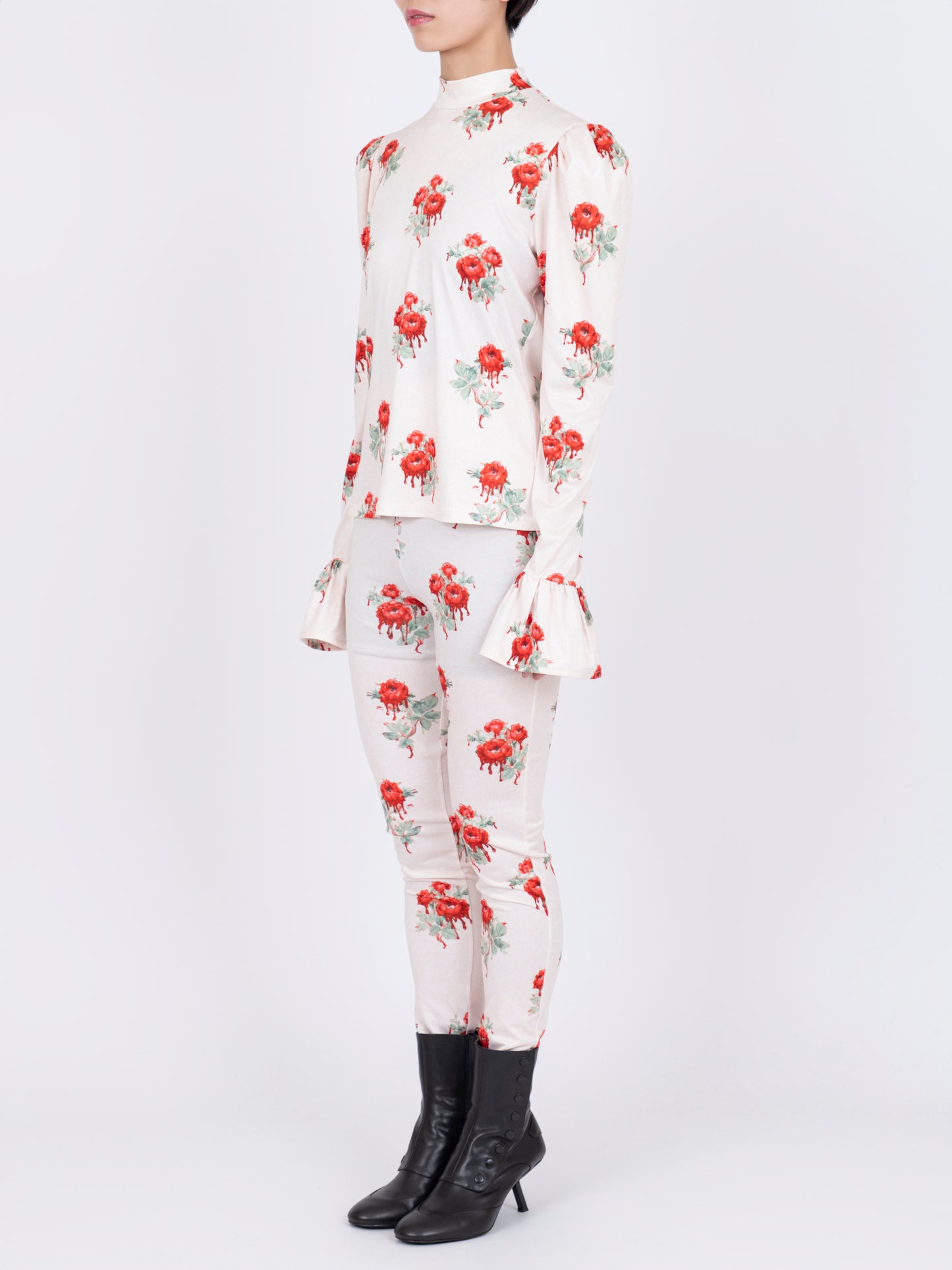 Printed Puff Top