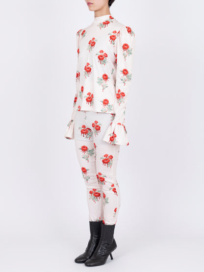 Printed Puff Top
