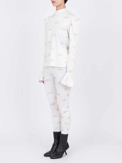 Printed Puff Top