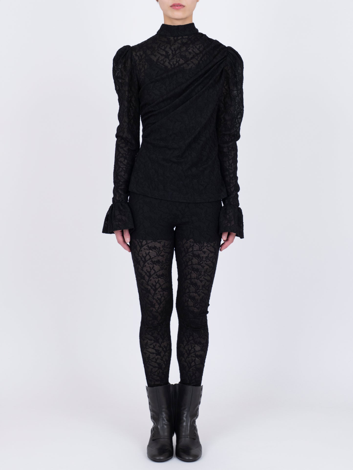 Jacquard Drapé Top
