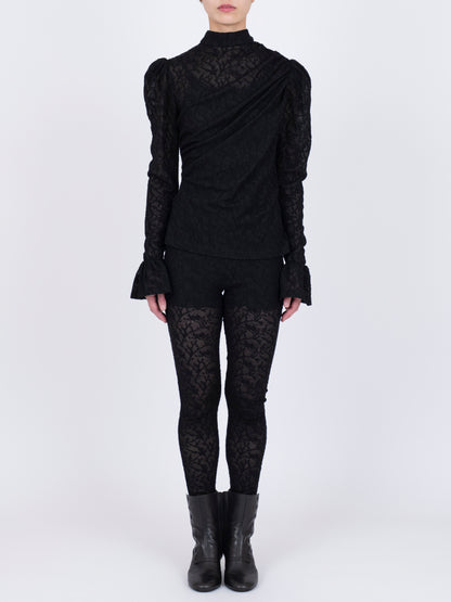 Jacquard Drapé Top
