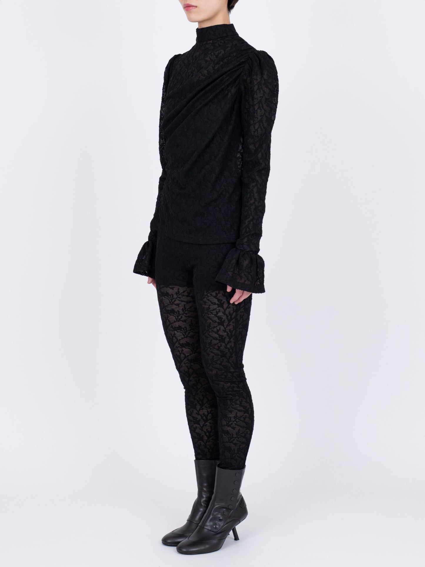 Jacquard Drapé Top