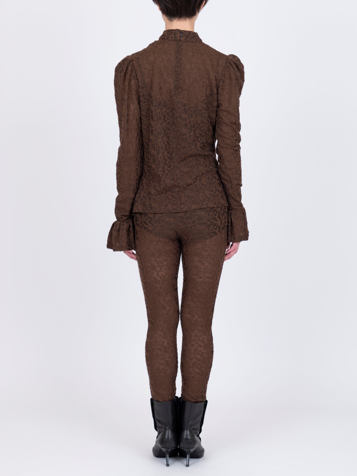 Jacquard Drapé Top