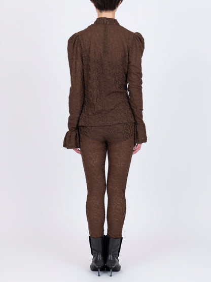 Jacquard Drapé Top