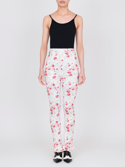 Ruffle Elastic Leggins