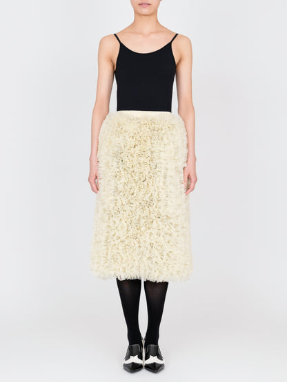 Ruffle Tulle Midi Skit