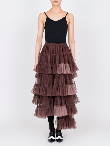 Tulle Asymmetric Skirt