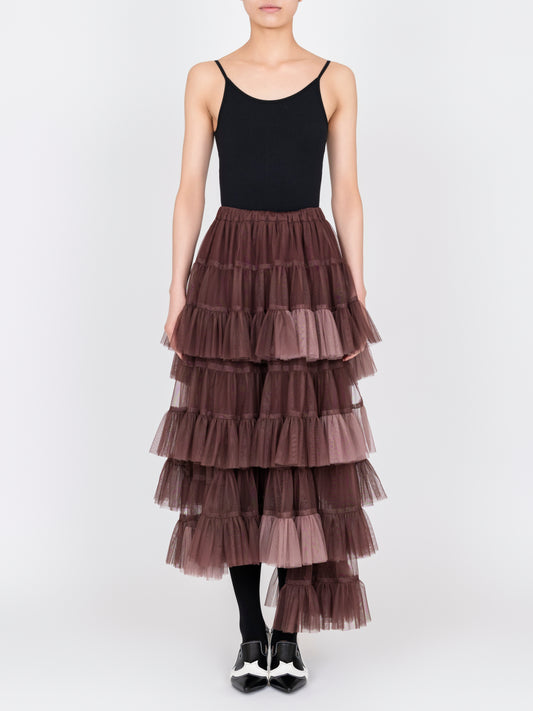 Tulle Asymmetric Skirt