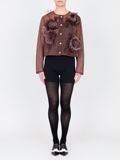 Flower Tulle Cardigan
