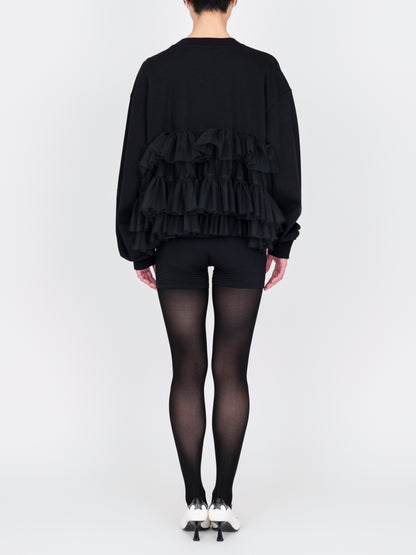 Tulle Jersey Cardigan