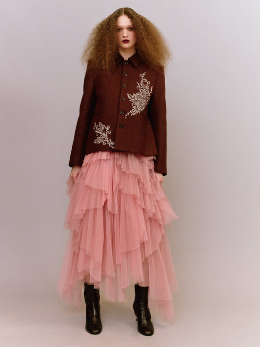 Tulle Volant Skirt