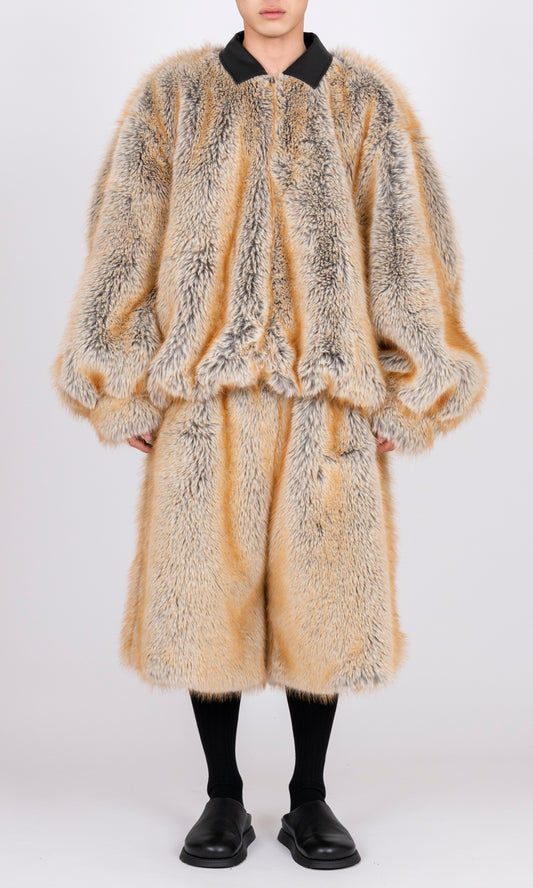 Faux Fur Bomber Jacket