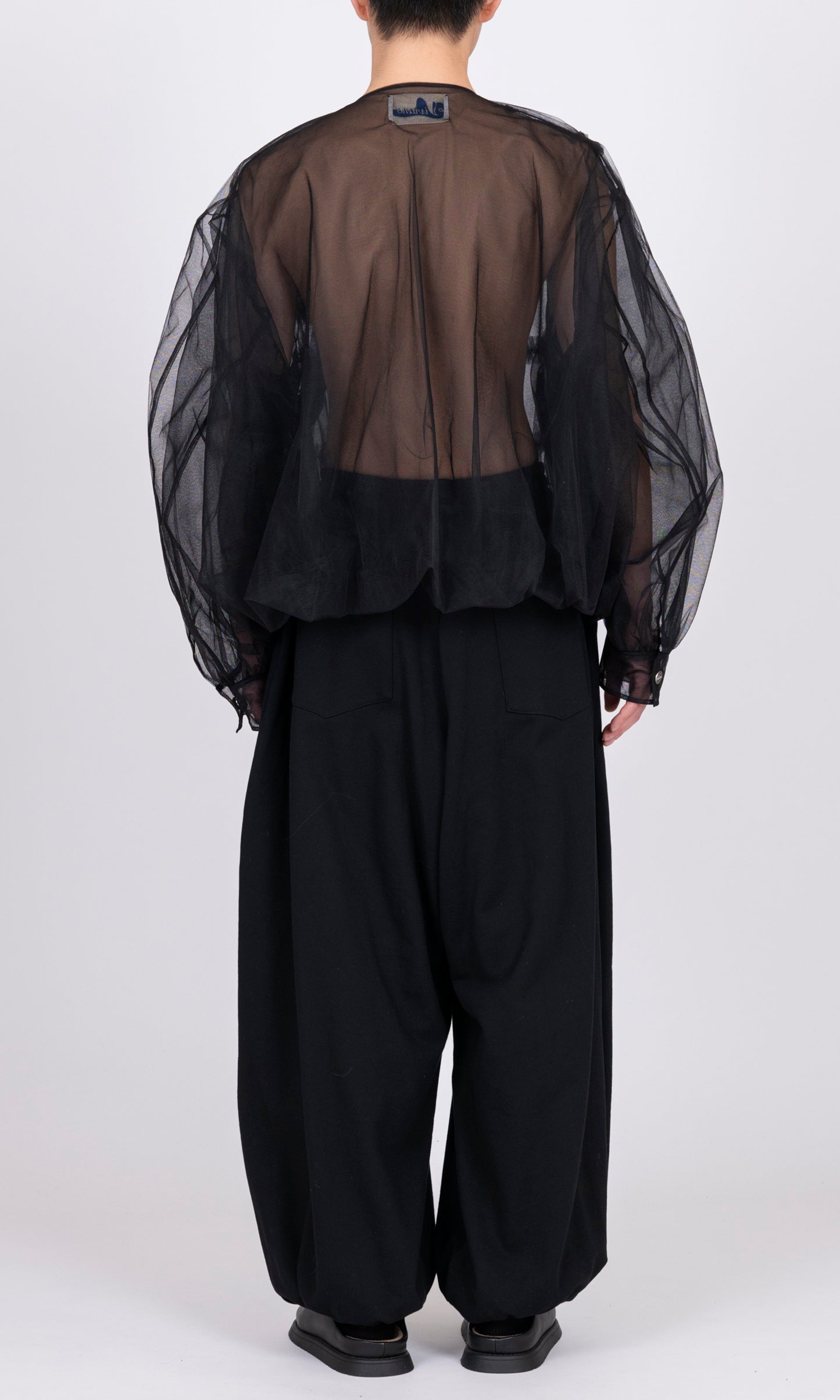 Ruffle Tulle Bomber Jacket