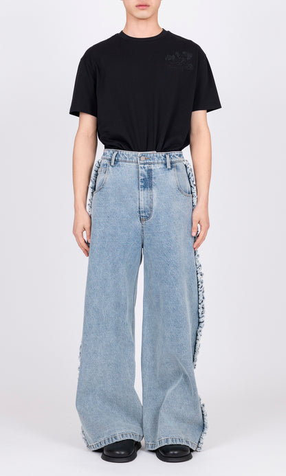 Ruffle Denim Pants