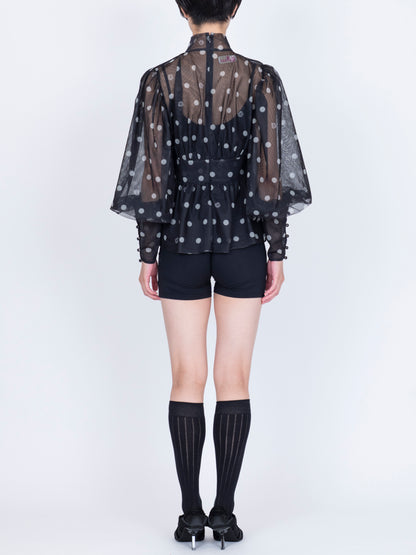 ''A Pois'' Tulle Chemisette