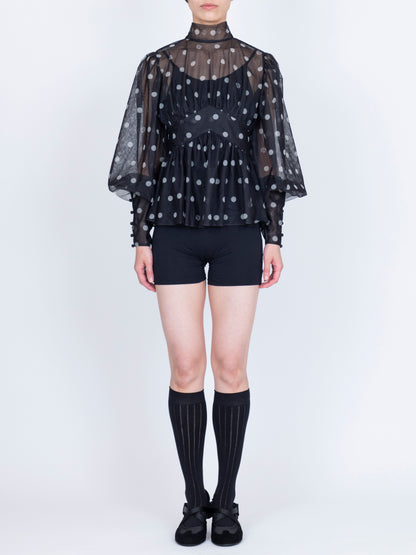 ''A Pois'' Tulle Chemisette