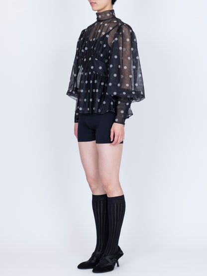 ''A Pois'' Tulle Chemisette