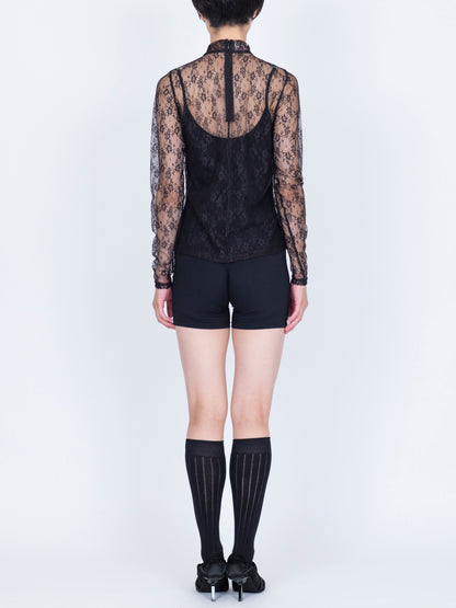 Gossamer Lace Maillot Top
