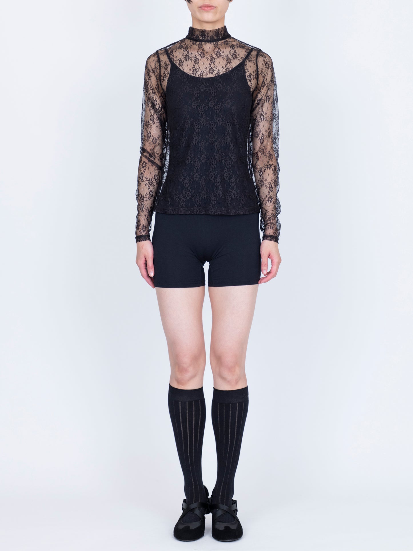 Gossamer Lace Maillot Top