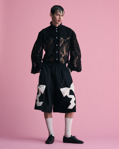 Puff Sleeve Lace Shirt