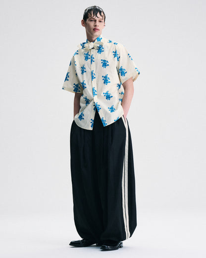 Ribbon Collar S/S Shirt